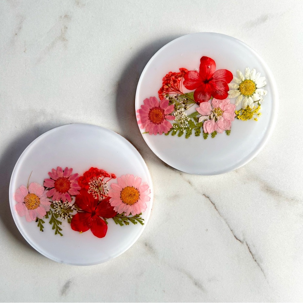 🌺Flower Resin Coasters